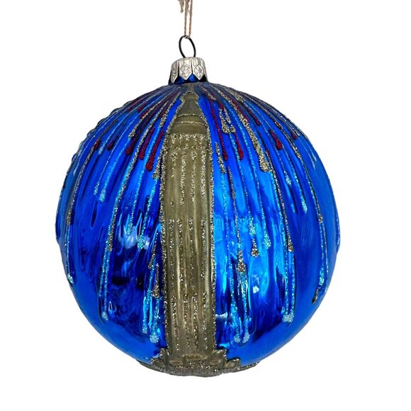 Kurt Adler Polonaise New York Glass Ornament Skyline Empire State Building 6" - Picture 8 of 9